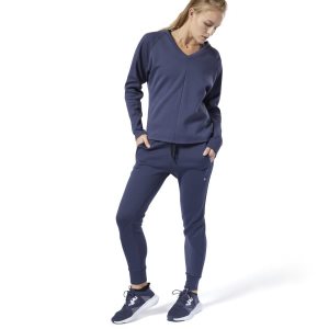 Reebok Training Supply Knit Hosen Damen - Navy - DE 942-XJC